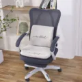 Ensemble de chaise de bureau ergonomique avec coussin moelleux et impression elegante. - Coussin de Siège + Coussin Lombaire / Beige