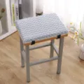 Thickened plush winter stool cushion warm memory foam seat pad for student classroom grey square - 35CM*25CM / Sherpa Fleece Gray