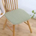 Cuscino per sedia a righe verdi con fiocco, morbida memory foam per ufficio e sala da pranzo. - 45x45x3.5cm / Stile Fiocco Verde