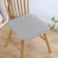 Cuscino seduta spesso in memory foam per sedia antiscivolo lavabile comodo grigio - 45x45x3.5cm / Velluto a bolle grigio
