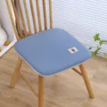Cuscino per sedia in memory foam blu per ufficio e casa, comoda e traspirante seduta imbottita. - 45x45x3.5cm / Fiorellino rosso blu