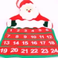 Vilten adventskalender van de Kerstman met 24 vakjes voor aftellen tot Kerstmis - Kerstman Stijl (RG3)