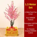 Detailansicht eines 1,5m künstlichen Pfirsichblütenbaum-Sets mit Festschmuck - RTSH1.5-1 peach tree 1.5 m package 1