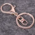 Schlüsselanhänger-Set aus roségoldfarbenem Metall mit Karabinerverschluss für DIY-Schmuck - 玫瑰金8字扣款