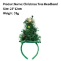 Cerchietto natalizio a forma di albero con stella dorata e palline colorate. - Stile Albero di Natale / Verde