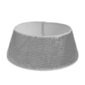 Collar de árbol de Navidad con lentejuelas plateadas para decoración de la base. - S / Plateado