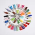 Colorful faux suede leather tassels with silver caps for DIY jewelry making crafts - Mixed Colors Style