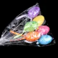 Set of 6 glittery colorful foam Easter eggs for festive home party decorations - 新款11号密集亮片密封包装款 / Set of 6