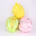 Close-up of decorative Easter eggs with mottled gold foil and satin ribbon bows - 新款8号金银粉斑驳蝴蝶结款 / Set of 6