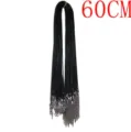 Bundle of 60cm black waxed cord necklace strings with lobster clasp for DIY jewelry - Sweater Chain / 2mm Width 60cm Length / Black