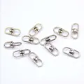 Silver metal swivel clasps for DIY jewelry necklace and lanyard accessories - Figure-8 Buckle / Bulk Single Piece / Silver