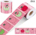 Gros plan sur les bordures autocollantes pomme rose pour décoration de salle de classe - Pomme Rose (ZI11) / 10m/Rouleau