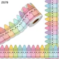 Detailed view of colorful cartoon crayon bulletin board border stickers for classrooms - Cartoon Crayon (ZG79) / 10 Meters
