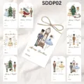 Detailansicht der Nussknacker-Geschenkanhänger mit festlichen Weihnachtsmotiven - Nussknacker Serie (SDDP02) / 40 Stück/Packung