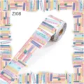 Detailed view of colorful library book spine bulletin board stickers with positive quotes. - Style ZI08 / 10 Meters