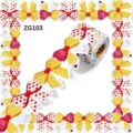 Close-up of bow and pencil themed decorative bulletin board border sticker roll - ZG103款式 / 10 Meters