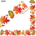 Close-up of vibrant watercolor autumn maple leaf bulletin board border sticker roll - 秋季枫叶款装(ZH97)