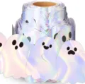 Vue détaillée des autocollants fantômes holographiques pour décor d'Halloween - Style Fantôme Laser Holographique (ZH99)