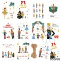 Juego de etiquetas navideñas de Cascanueces y hadas con cordel para envolver regalos - Serie Bailarina (SDDP20) / 60 Tarjetas