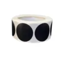 Roll of 500 black round self-adhesive stickers for labeling and decor - 500 Pieces/Pack (2.5cm) / Black (CN09)