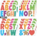 Large colorful vinyl alphabet stickers set for classroom bulletin board wall decoration - Colorful Style (PZ185) / 4pcs