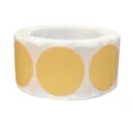 Premium golden round self-adhesive sticker labels for decoration, 500 pieces per roll - 500 Pieces/Pack (2.5cm) / Brushed Gold (ZD05)