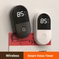 Intelligenter digitaler Sprach-Timer mit Magnet-Rückseite für Küche, Kochen und Lernen. - H2601 smarter Sprach-Timer / Weiß