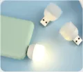 Tragbare Mini USB Nachtlicht LED Nachttischlampe USB Betrieb Warmweisse Leselampe - Weiß
