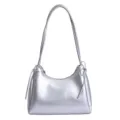 Elegante silberne Metallic-Schultertasche mit minimalistischem Design für den Alltag - Nur Silberne Tasche