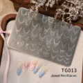 Piastra per stamping per unghie TG-013 con motivi di collane e gioielli molto intricati - TG-013