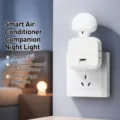 Compas de aire acondicionado inteligente luz nocturna por voz enchufe de pared hogar - Edición Control de Voz