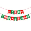 Εορταστικό κόκκινο και πράσινο πανό Merry Christmas για εορταστική διακόσμηση πάρτι - Στυλ Γράμματος με Σχέδιο Καρό Κόκκινο και Πράσινο (023)