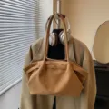 Sac fourre-tout vintage en similicuir marron pour les trajets quotidiens des femmes - Sac Unique / Marron