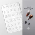 3D silicone nail art mold for Gothic style alphabet charms and Roman letters JT-053 - Roman Gothic Alphabet Style (JT053)