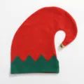 Cappello da elfo di Natale classico in feltro rosso e verde con campanellino dorato. - Cappello da Elfo in Tessuto Non Tessuto (RM298-1) / 30x35cm