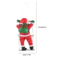 Babbo Natale che si arrampica su scala di corda, altezza 51 cm per decorazioni natalizie. - Scala per una persona / Lunghezza Babbo Natale 40cm