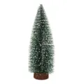 Kleiner künstlicher Weihnachtsbaum mit Schneebestäubung und dekorativem Holzsockel - 30cm