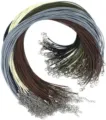Collar de cordón encerado de 2 mm con cierre de langosta y cadena de extensión para DIY - Diámetro 2mm (Longitud Total 50cm) / 5 Colores Mezclados