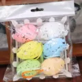 Colorful speckled foam Easter eggs set of 6 with hanging ribbons in clear plastic bag - Hanging Foam Egg Style (Style 10)