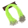 Neon grüne koreanische Wachskordel-Halskette mit Hummerverschluss für DIY-Schmuck - 100条装(1.5mmx45cm) / Hellgrün