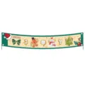 Festive decorative Christmas banner featuring colorful holiday illustrations and 'JOY' lettering - Style 010