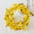 Guirnalda de estrellas doradas navideñas de 7,5m cinta para decoración festiva - Dorado