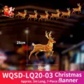 Christmas reindeer Santa Claus banner details with dimensions 25cm and 3m total length - Christmas Banner Style 03 / Patches Set