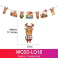 Dettagli del banner renna di Natale con dimensioni 23x23cm e lunghezza totale 3m - Banner Natalizio 18 (WQSD-LQ18)