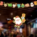 Striscione natalizio con Babbo Natale cartoon 3m di lunghezza 9 pezzi per party - Banner Natalizio Stile 11