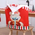 Festive Santa Claus cartoon chair cover for Christmas dining room furniture decoration - Cartoon Santa Style (01) / 1 Piece