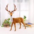 Decoración realista de renos de Navidad de peluche de ciervo sika para casa y fiesta - 100cm