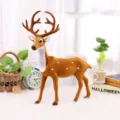 Decoración realista de reno de Navidad de peluche para el hogar y fiestas. - 120cm