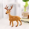 Figura de reno de Navidad de felpa para decoración del hogar y fiestas festivas - 20cm