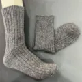 50% merino wool mid tube socks for men and women, comfortable outdoor hiking thermal socks. - 36-40 / Gray